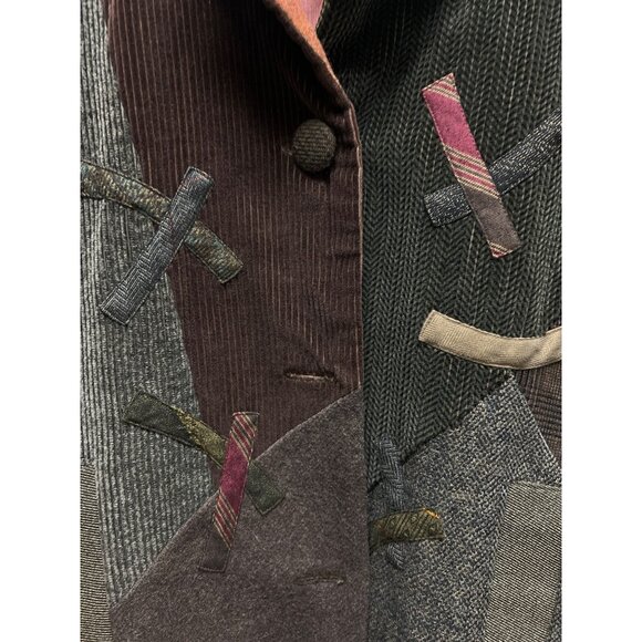 Mary Flanagan Vintage 80's Tweed and Corduroy Patchwork Jacket - Picture 6 of 8